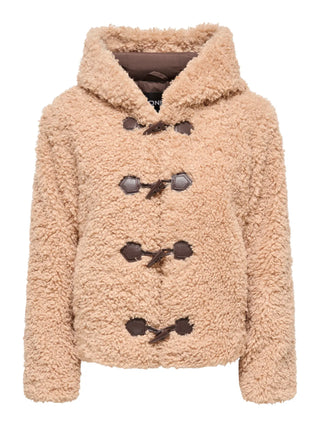 ONLY GIUBBOTTO EIRA CON EFFETTO TEDDY DUFFLE E CAPPUCCIO 15373881 CSD
