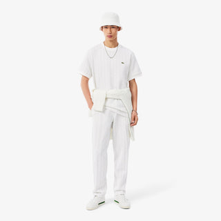 LACOSTE T-SHIRT SLIM FIT CON MONOGRAMMA JACQUARD UOMO TH1197 4IW