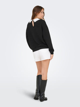 ONLY WILLOW MAGLIONE CON DETTAGLIO STRASS SU COLLETTO DONNA 15356097 BKC