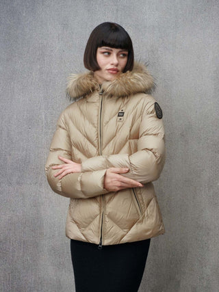 BLAUER ALICIA DOWN JACKET WITH FUR WOMEN BLDC03051 006047 301CB