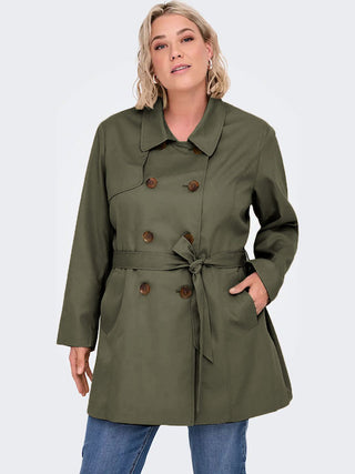 ONLY CARMAKOMA VALERIE TRANCH CON CINTURA IN VITA DONNA 15293954 STG