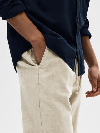SELECTED HOMME PANTS 172-SLIMTAPE BRODY LINEN MAN 16087636 VTV