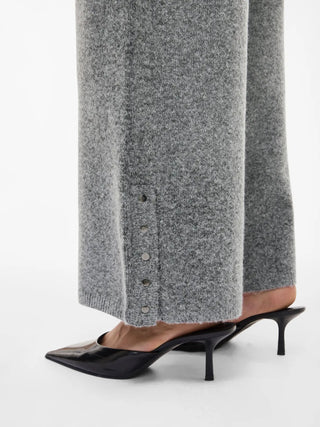 VILA CASTI PANTALONE IN MAGLIA CON BOTTONI AL FONDO 14111872 MGM