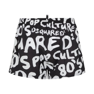 DSQUARED MEN'S MIDI BOXER SWIMSUIT DSQUARED WRITINGS B64558 010