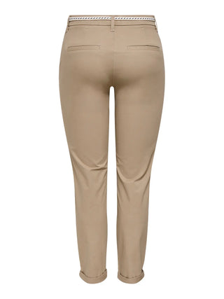 ONLY BIANA PANTALONE IN COTONE CON CINTURA 15218519 SPT