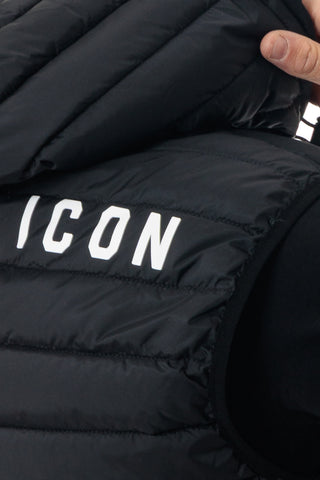 ICON HOODED VEST ICON S2S5J001 BLACK
