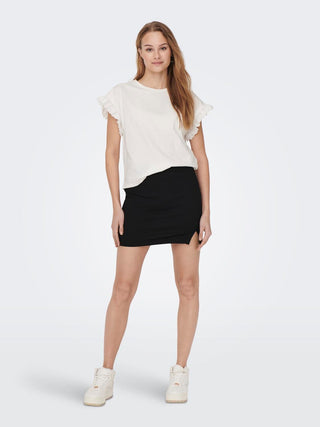 ONLY TOP LIRIS SHORT SLEEVE EMB DONNA 15255618 CLD