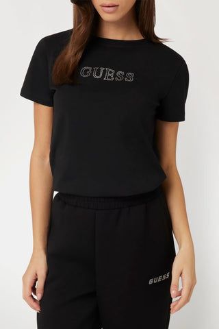 GUESS T-SHIRT GIROCOLLO V3BI11 J1314 JBLK
