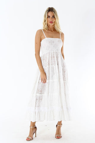 POSITANO BY JEAN PAUL ABITO LUNGO COTONE SPALLINA 11616 BIANCO