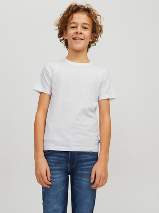 JACK&JONES JR BASIC T-SHIRT IN COTONE JR 12158433 WHT
