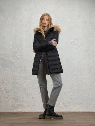 BLAUER KRISTIN PIUMINO LUNGO PELLICCIA DONNA BLDK03040 006047 999EI