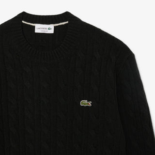 LACOSTE MAGLIONE LACOSTE GIROCOLLO A TRECCE IN LANA CARDATA AH2924 GJP