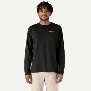 PATAGONIA P-6 LOGO RESPONSABILI-TEE MAGLIETTA MANICHE LUNGHE UOMO 38518 BLK