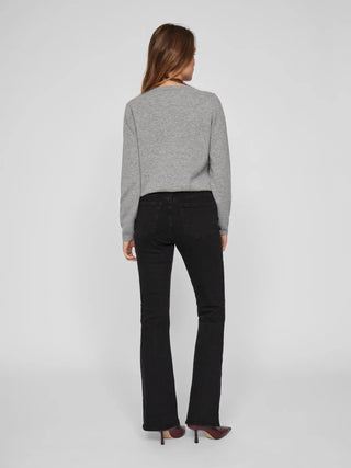 JACQUELINE DE YONG PRETTY LEGGINS A ZAMPA IN COTONE 15372807 BLK