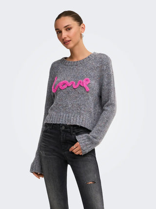 ONLY MAGLIONE SMILLA CON SCRITTA LOVE A GIROCOLLO 15375416 DGK