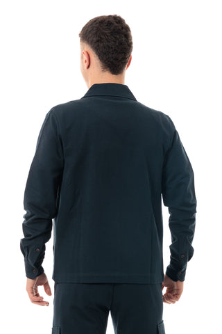 MARKUP FELPA OVERSHIRTCON ZIP UOMO MK892011 BLU