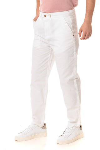 IMPURE MLES CHINO PANTALONE IN SEERSUCKER CONFORT TINTO IN FILO UOMO MILES SRKC24