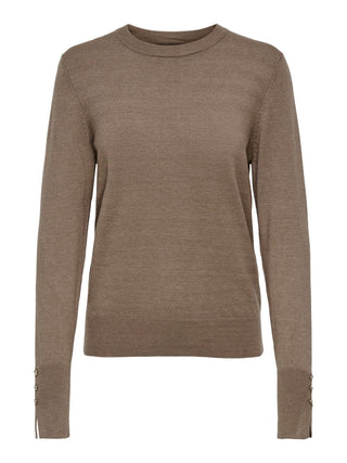 JACQUELINE DE YONG MALOU LONG SLEEVE SWEATER WITH BUTTONS ON THE SLEEVE WOMEN 15312026 WLT