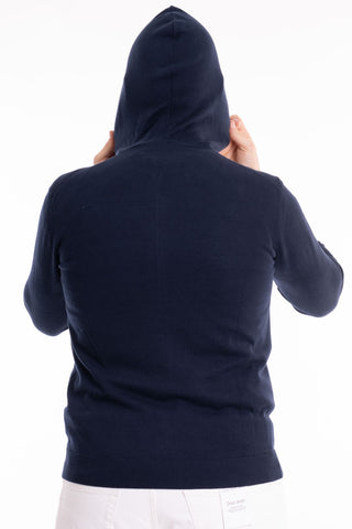 MARKUP FELPA CON CAPPUCCIO FULL ZIP IN COTONE MK690009 BLU