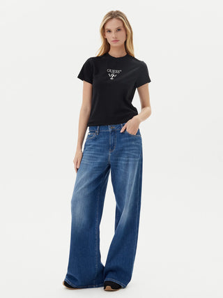GUESS COLETTE T-SHIRT GIROCOLLO CON LOGO V4YI21 KCDH1 FJ8N