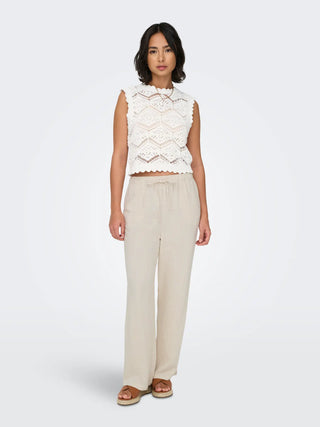 ONLY PANTALACCIO IN LINO SIESTA 15322263 MNB