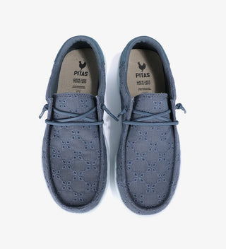 PITAS LOTTO SCARPA IN TELA CON RICAMO LOTTO AZUL