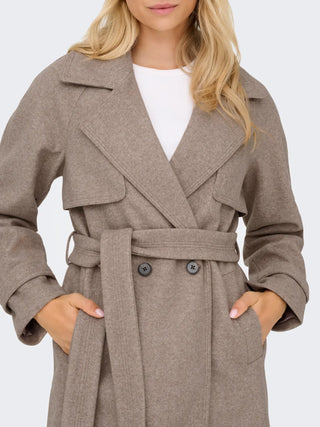 ONLY CAPPOTTO LAURA LUNGO CON CINTURA 15373586 SYT