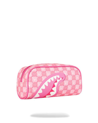 SPRAYGROUND PINK NEW CHECK FACES POUCH ASTUCCIO B9323
