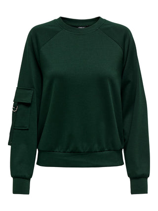 ONLY CORINNE CREW NECK SWEATSHIRT WITH SLEEVE POCKET WOMEN 15326725 SRB