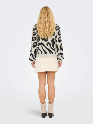 JACQUELINE DE YONG LORRAINE MAGLIONE ANIMALIER MIX 15292890 MIX