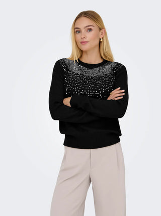 JACQUELINE DE YONG AMINA MAGLIONE CON GLITTER 15359708 BLK