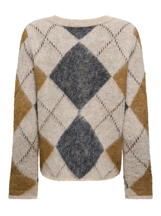 ONLY MAGLIONE NOEME IN MAGLIA A QUADRI 15378140 OTM
