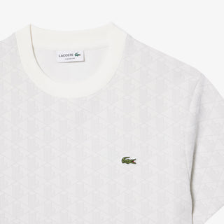 LACOSTE T-SHIRT SLIM FIT CON MONOGRAMMA JACQUARD UOMO TH1197 4IW