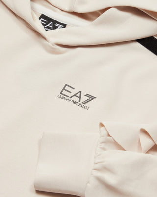 EA7 HOODIE WITH GLITTERY SHOULDER PADS JR 6DFM08 FJZBZ 1120