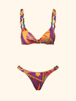FK Bikini Donna F**K Triangolo con Slip Fisso Fantasia SW2902X11