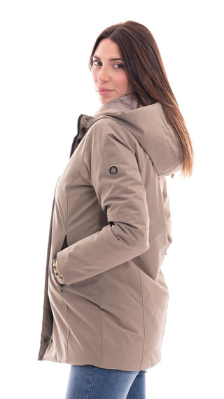 MARKUP TECHNICAL FABRIC JACKET WITH HOOD WOMEN MW24008 FNO
