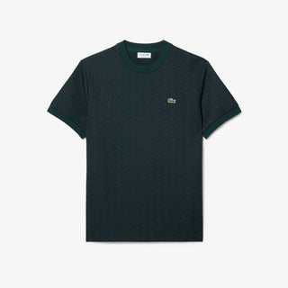 LACOSTE T-SHIRT SLIM FIT CON MONOGRAMMA JACQUARD UOMO TH1197 SPU