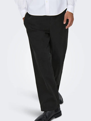 ONLY&SONS TIMES PANTALONE IN COTONE CON LACCIO IN VITA UOMO 22034291 JBK