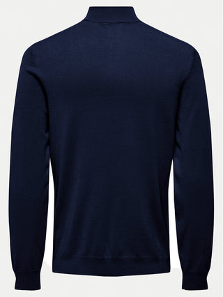 ONLY&SONS WYLER MAGLIONE A COLLO ALTO CON MEZZA ZIP UOMO 22021264 DKN