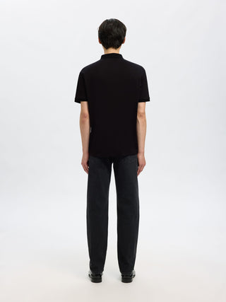 SELECTED HOMME FAVE POLO ZON ZIP 16079026 BLK