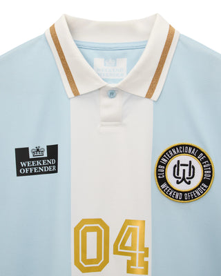 WEEKEND OFFENDER POLO FOOTBALL SHIRT FS1B10 MOULAY SKY