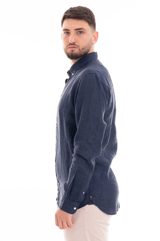 TOMMY HILFIGER M CAMICIA PIGMENT DYED SOLID REGULAR FIT MW34602 DCC