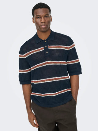 ONLY&SONS SEJR POLO IN MAGLIA RIGATA 22037085 DKS