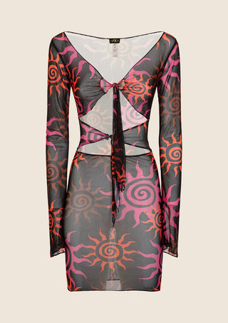 FK ABITO CORTO A FANTASIA CON SOLE DONNA 0816X03