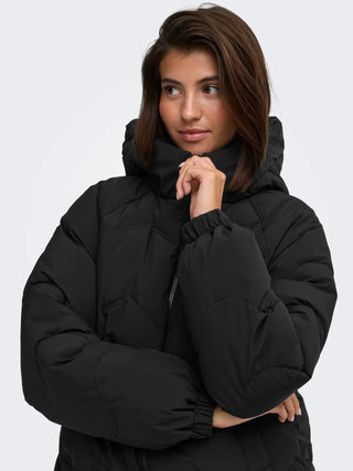 JACQUELINE DE YONG PIUMINO CORTO CON CAPPUCCIO 15376541 BLK