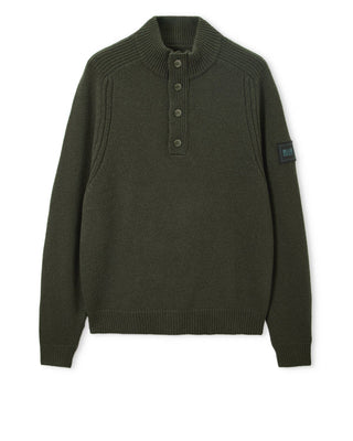 WEEKEND OFFENDER MAGLIONE IN LANA CASTILLOS  CON BOTTONI E PATCH SU MANICA KW3A14 CASTILLOS BLKF