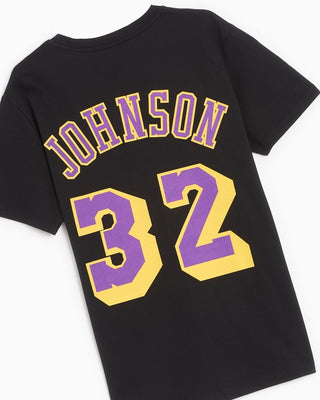 MITCHELL&amp;NESS T-SHIRT LOS ANGELES LAKERS MAGIC JOHNSON BMTRINTL1074-LALMJBLCK