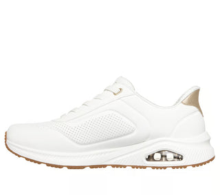 SKECHERS SCARPE ARCH FIT UNO RELAXING ON AI 190177 WHT