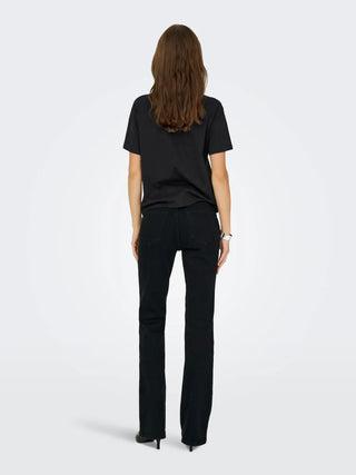 JACQUELINE DE YONG KIRA T-SHIRT CON ACCESSORIO 15350522 BLK