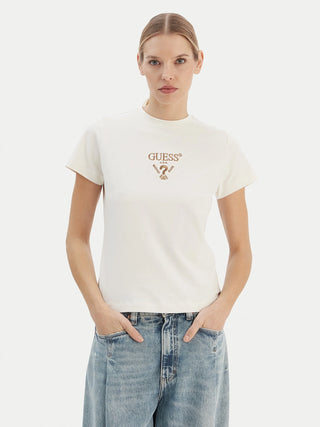 GUESS COLETTE T-SHIRT GIROCOLLO CON LOGO V4YI21 KCDH1 D001